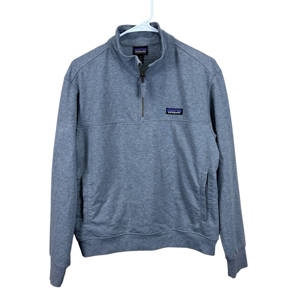 Patagonia Ahnya Sweatshirt Womens Size Medium Gray 1/4 Zip Organic Cotton 42150